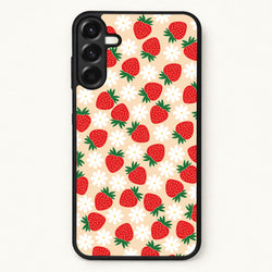 Strawberries and Flowers - Spring Patterns Phone Case for Galaxy A57