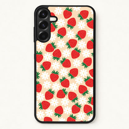 Strawberries and Flowers - Spring Patterns Phone Case for Galaxy A57