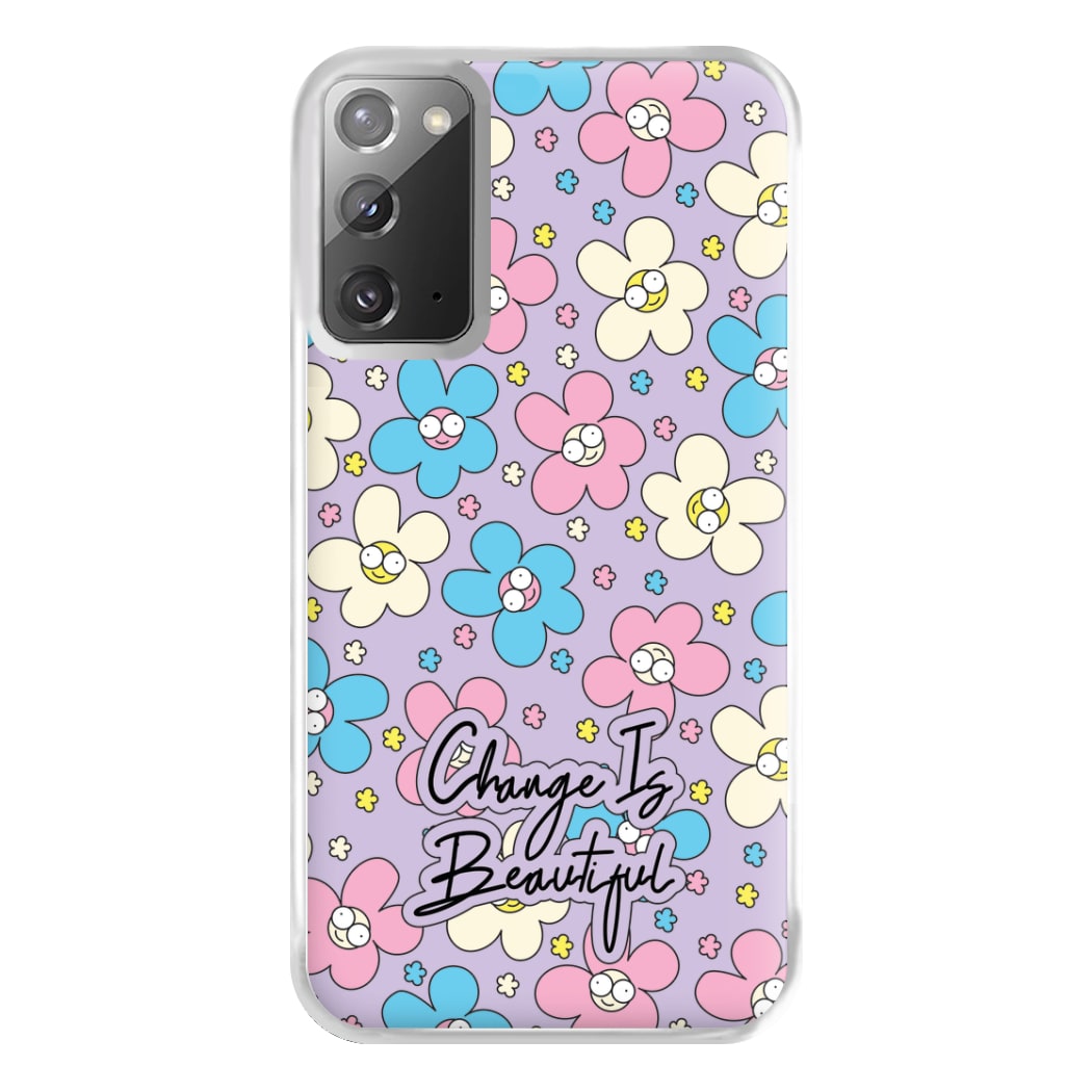 Happy Flowers Pattern Phone Case for Galaxy Note 20 Ultra