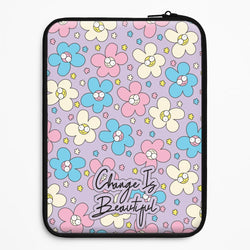 Happy Flowers Pattern Universal Laptop Sleeve
