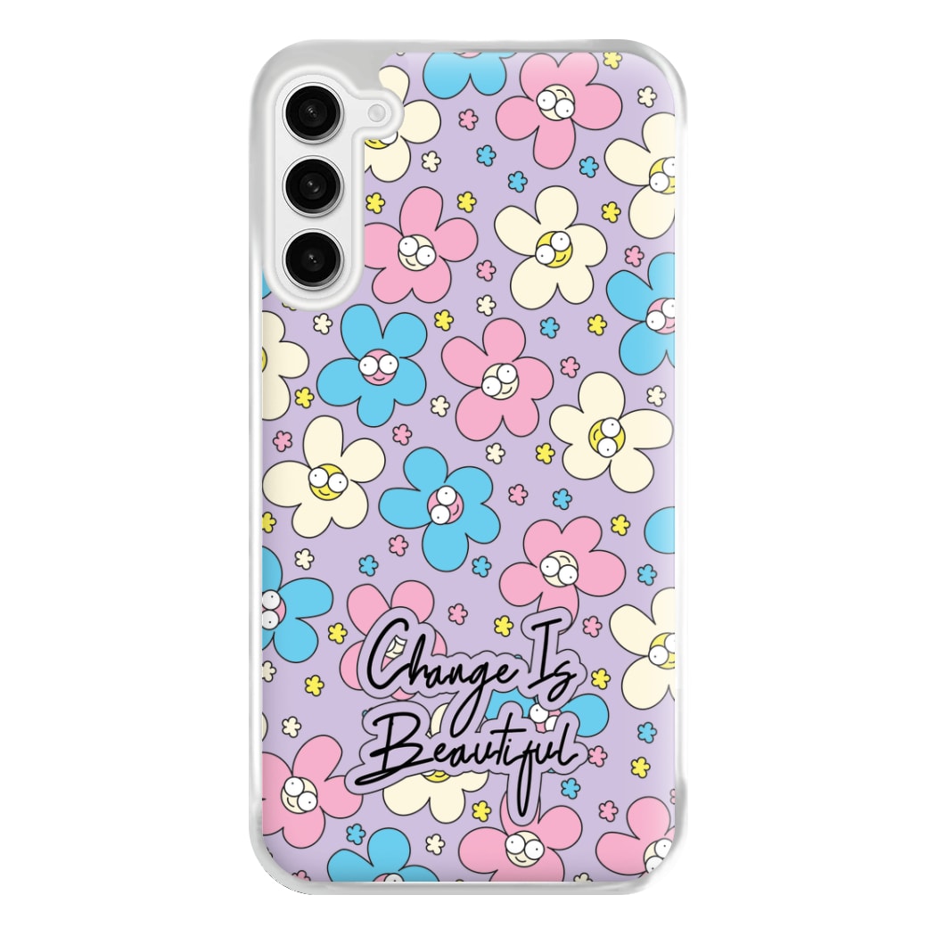 Happy Flowers Pattern Phone Case for Galaxy S23FE