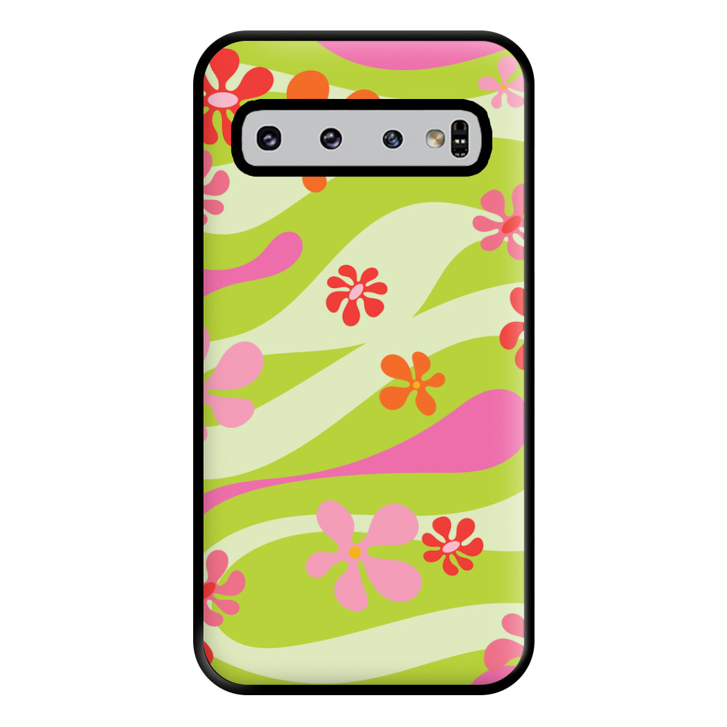 Retro Flowers Pattern Phone Case for Galaxy S10 Plus