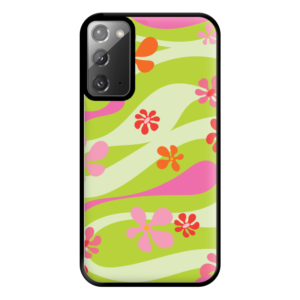 Retro Flowers Pattern Phone Case for Galaxy Note 20 Ultra