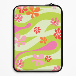 Retro Flowers Pattern Universal Laptop Sleeve