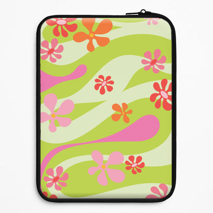 Retro Flowers Pattern Universal Laptop Sleeve