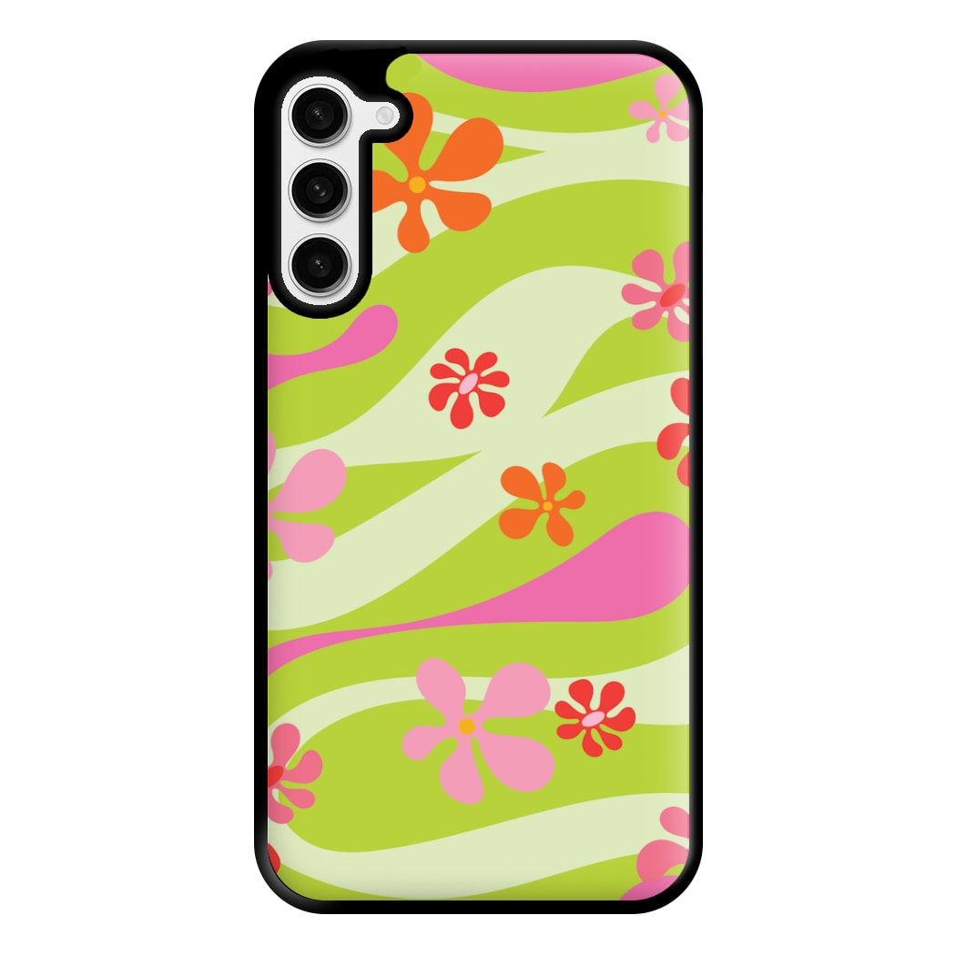 Retro Flowers Pattern Phone Case for Galaxy S23 Plus