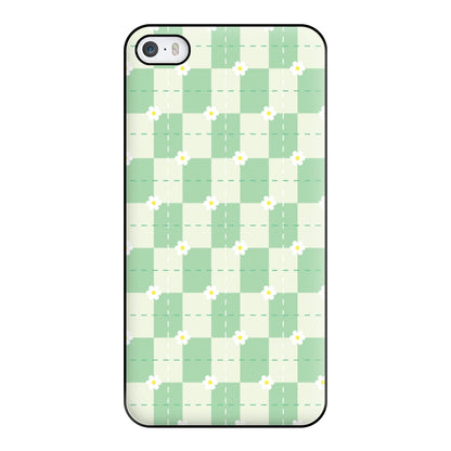 Green Plaid Daisies Phone Case for iPhone 5 / 5s / SE 2016