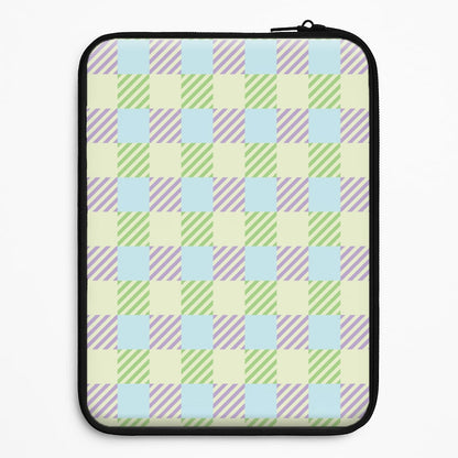 Green And Purple Checkered Universal Laptop Sleeve