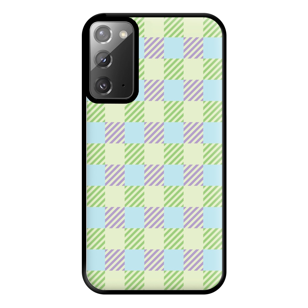 Green And Purple Checkered Phone Case for Galaxy Note 20 Ultra