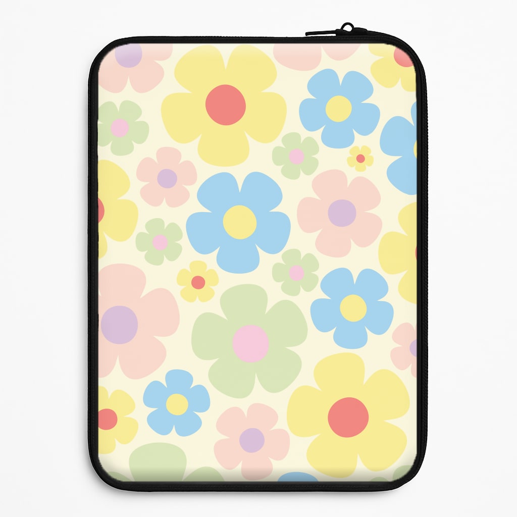 Rainbow Flowers Pattern Laptop Sleeve