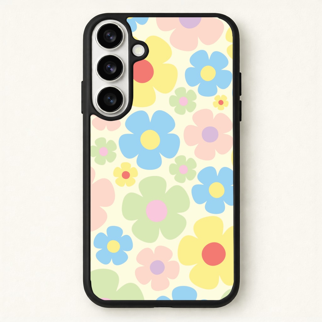 Rainbow Flowers Pattern Phone Case for Galaxy S26