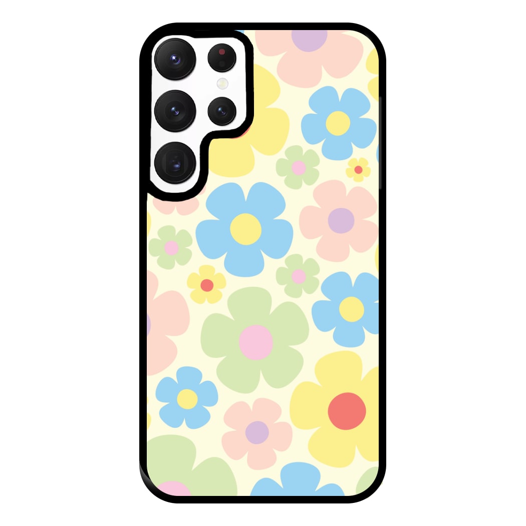 Rainbow Flowers Pattern Phone Case for Galaxy S22 Ultra