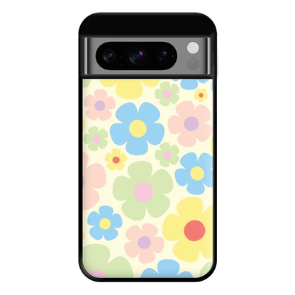 Rainbow Flowers Pattern Phone Case for Google Pixel 8 Pro