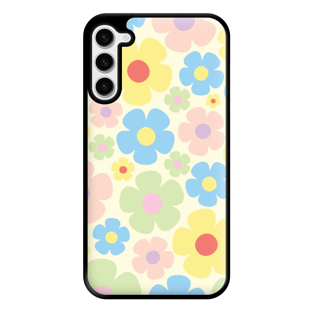 Rainbow Flowers Pattern Phone Case for Galaxy S23 Plus