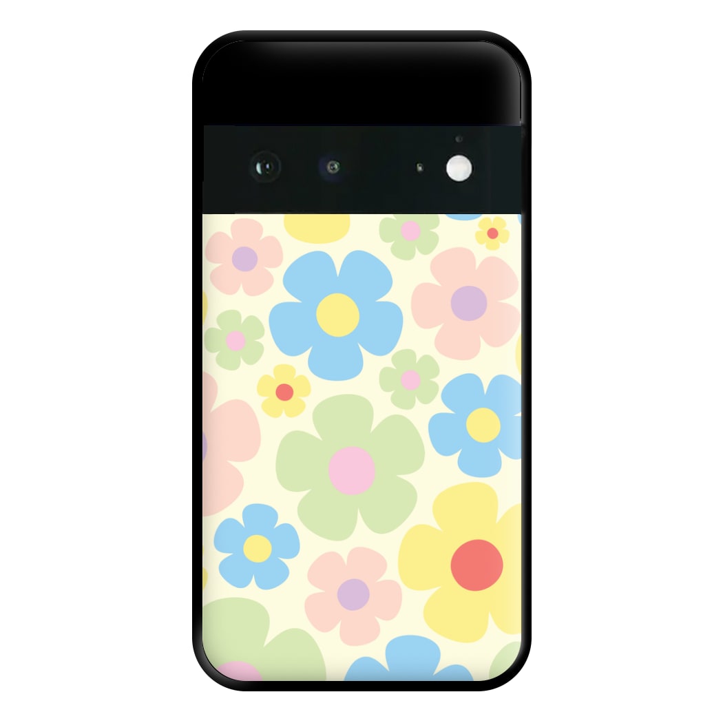 Rainbow Flowers Pattern Phone Case for Google Pixel 6a