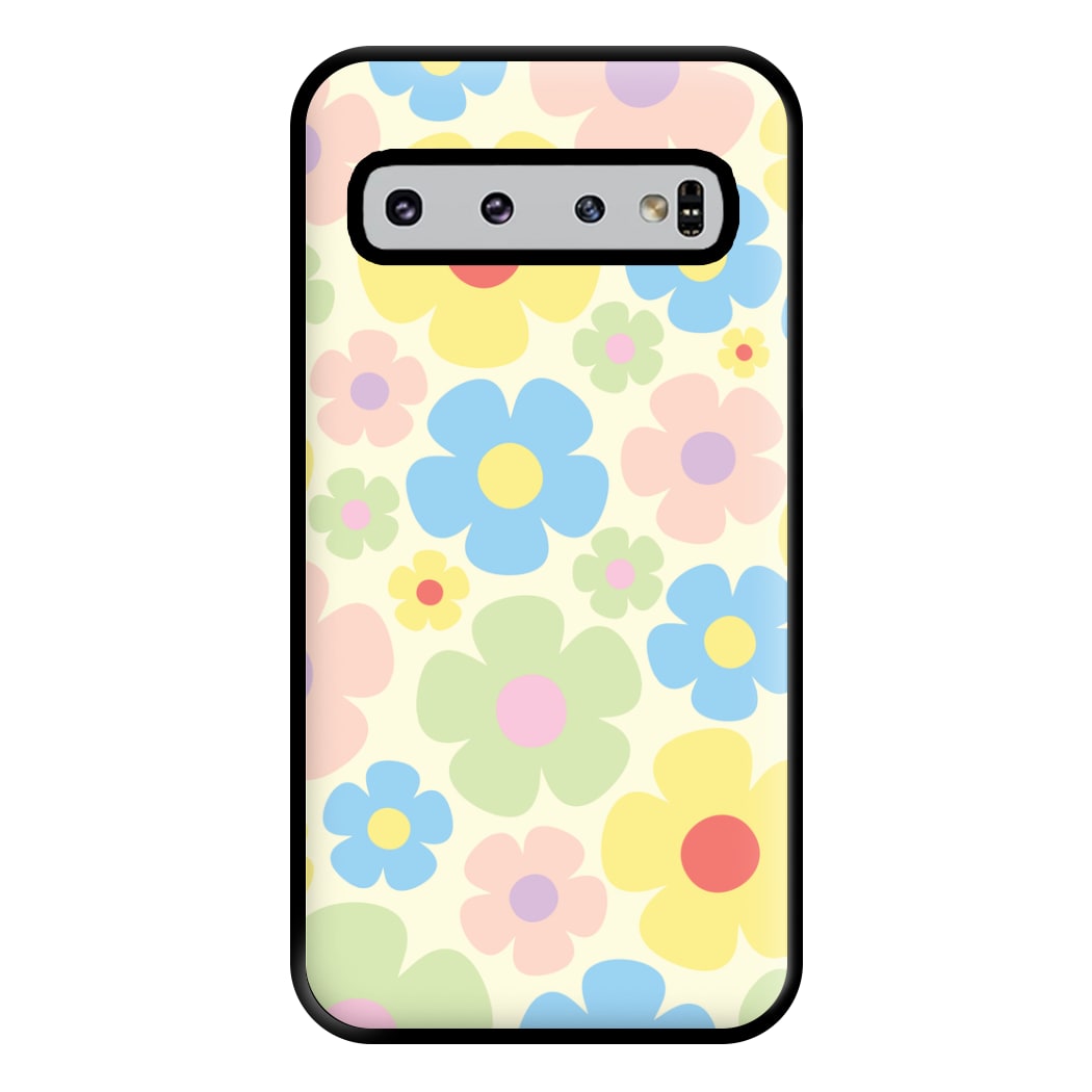 Rainbow Flowers Pattern Phone Case for Galaxy S10 Plus