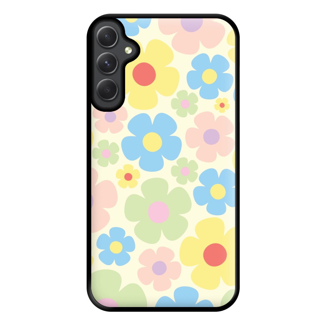 Rainbow Flowers Pattern Phone Case for Galaxy A54