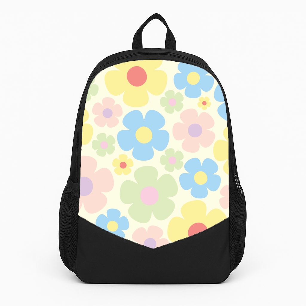 Rainbow Flowers Pattern Backpack