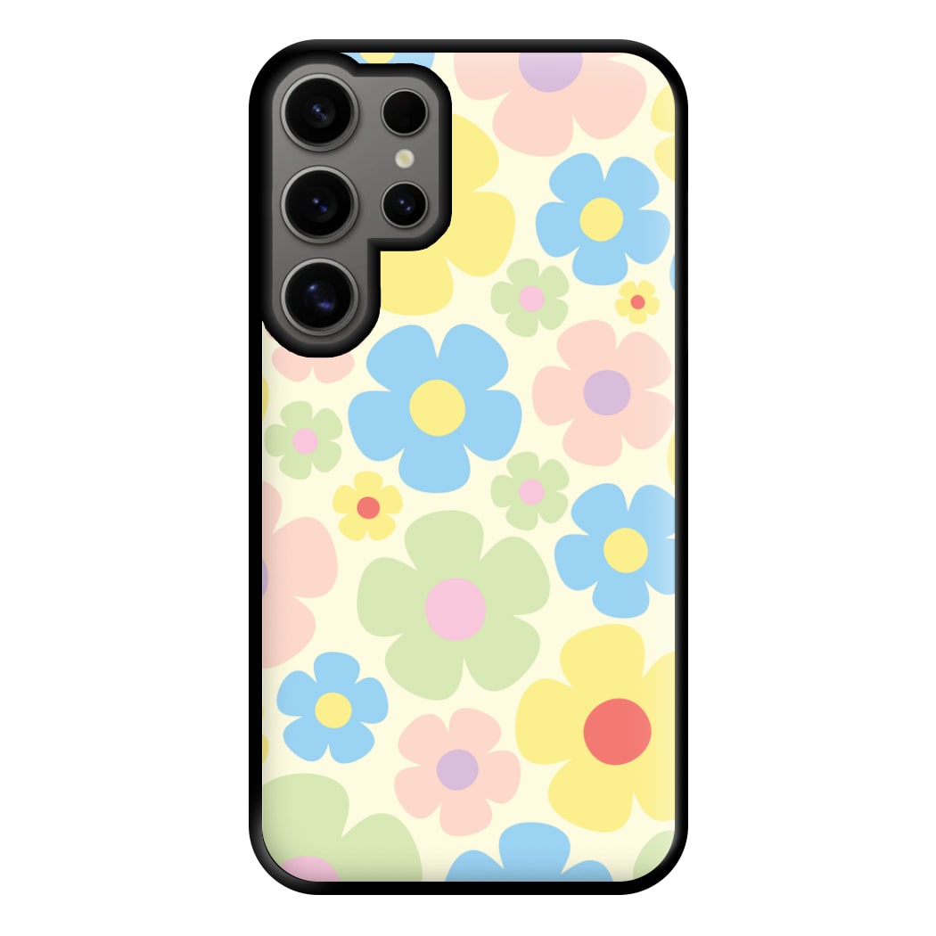 Rainbow Flowers Pattern Phone Case for Galaxy S24 Ultra