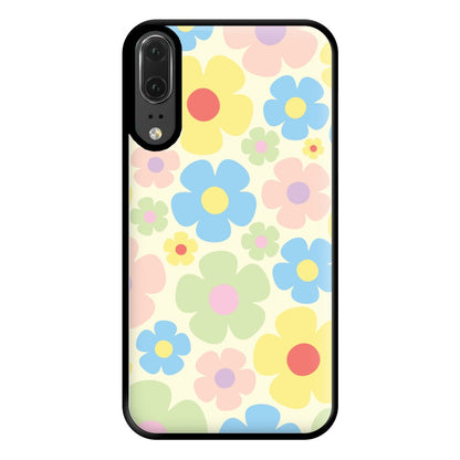 Rainbow Flowers Pattern Phone Case for Huawei P20