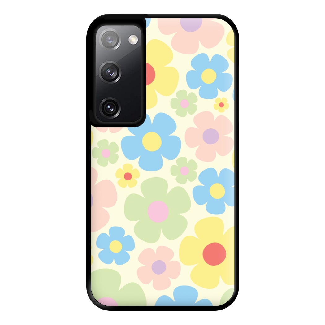 Rainbow Flowers Pattern Phone Case for Galaxy S20