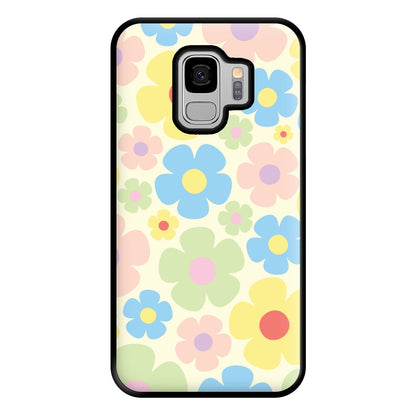 Rainbow Flowers Pattern Phone Case for Galaxy S9 Plus