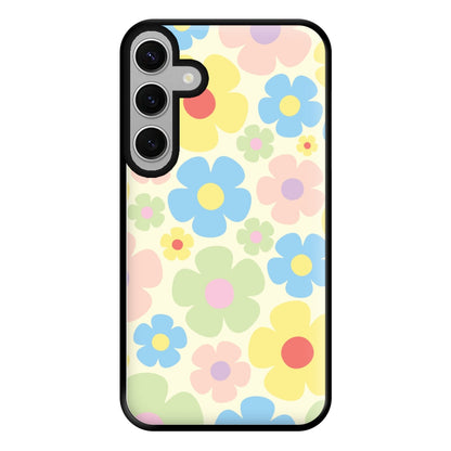 Rainbow Flowers Pattern Phone Case for Galaxy S24FE