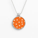 Orange Daisies Circle Necklace