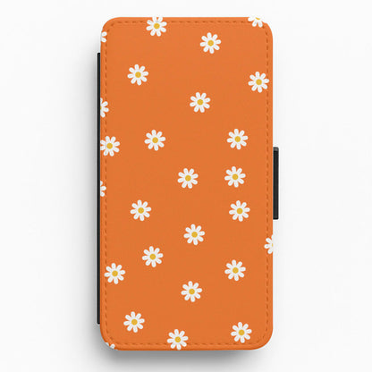 Orange Daisies Flip / Wallet Phone Case