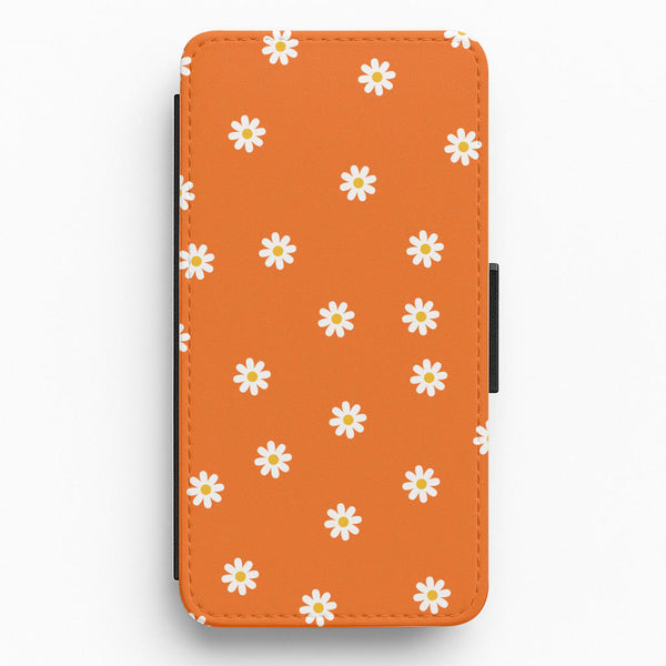 Orange Daisies Flip / Wallet Phone Case