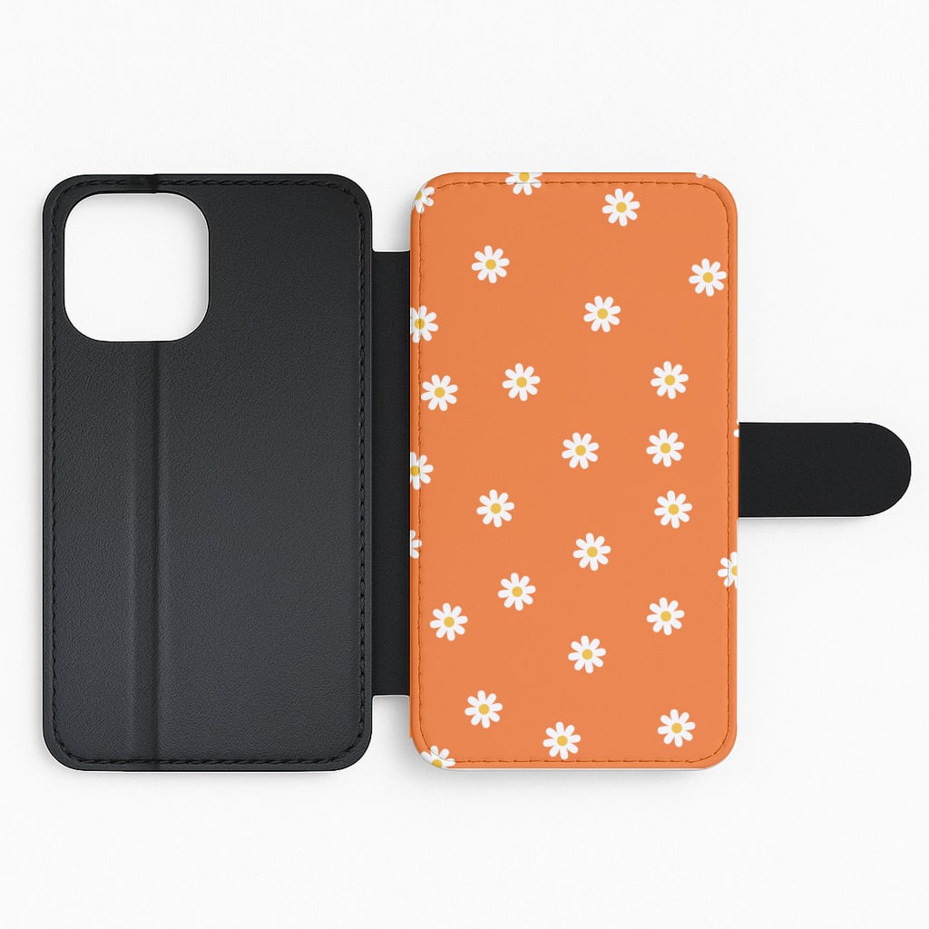 Orange Daisies Flip Phone Case