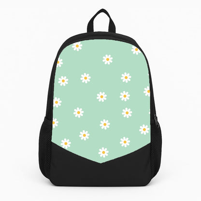 Teal Daisies Large Backpack