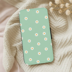 Teal Daisies Wallet Phone Case
