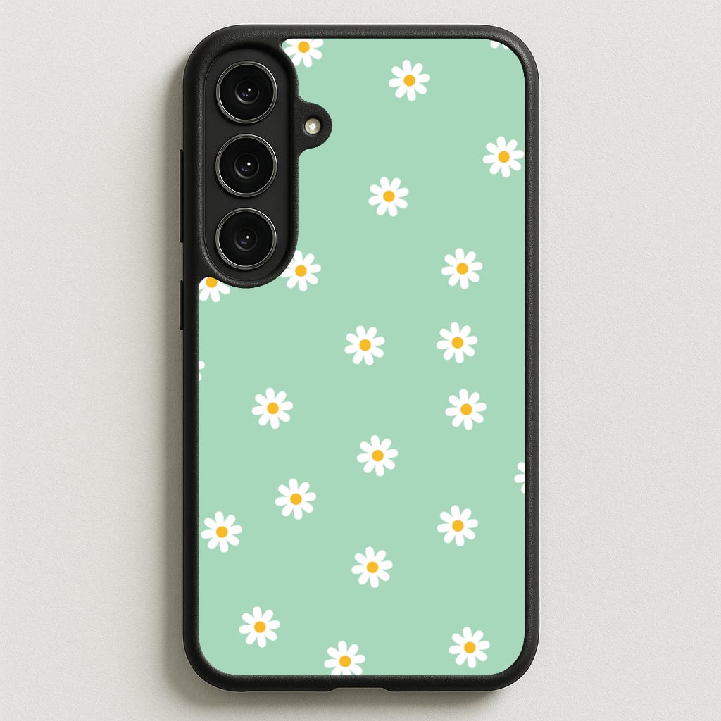 Teal Daisies Phone Case for Galaxy S25FE