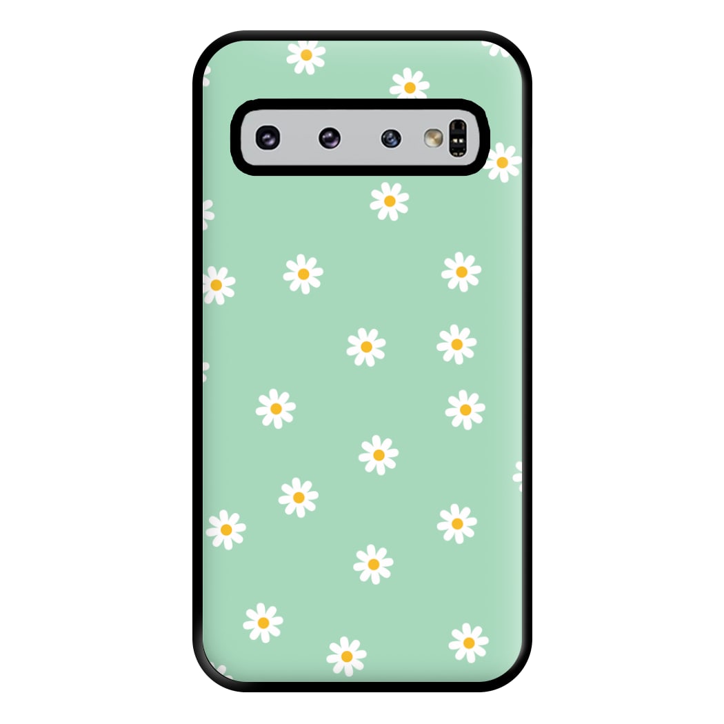 Teal Daisies Phone Case for Galaxy S10 Plus