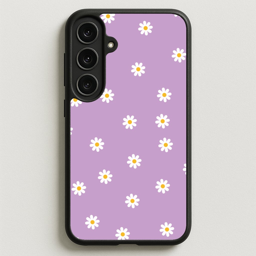 Purple Daisies Phone Case for Galaxy S25FE