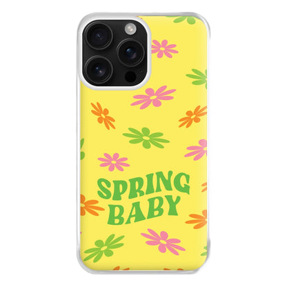Spring Baby Retro Pattern Phone Case for iPhone 16 Pro Max