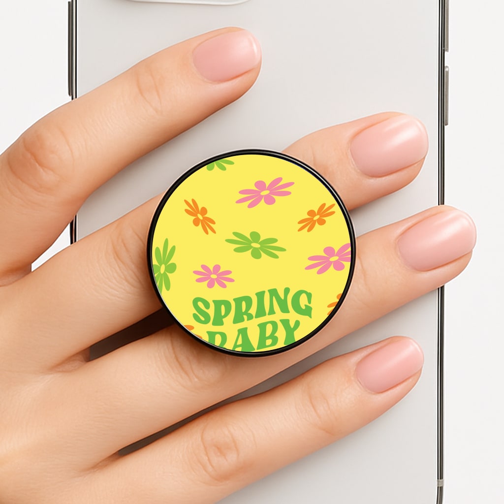 Spring Baby Retro Pattern Phone Grip