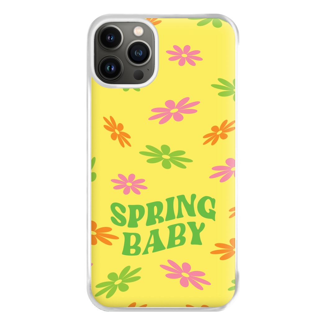 Spring Baby Retro Pattern Phone Case for iPhone 13