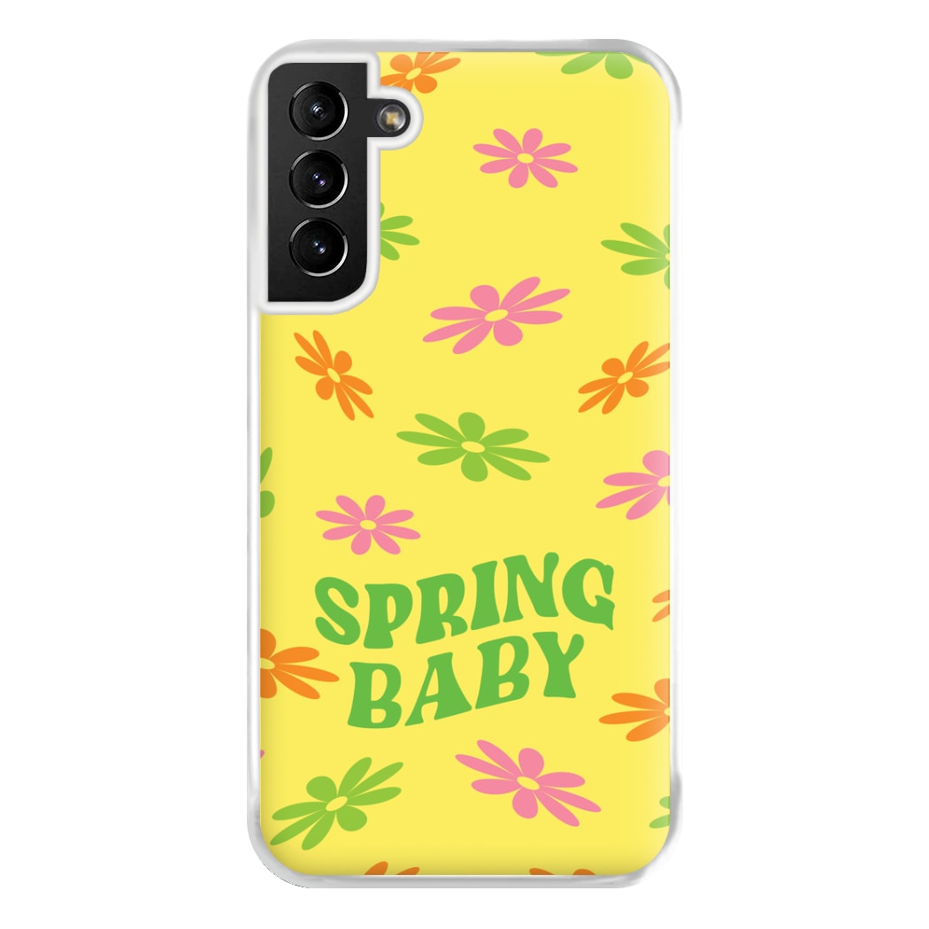 Spring Baby Retro Pattern Phone Case for Galaxy S21 Plus