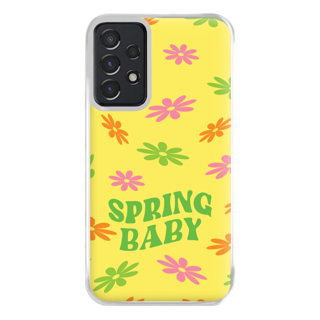 Spring Baby Retro Pattern Phone Case for Galaxy A52 / A52s