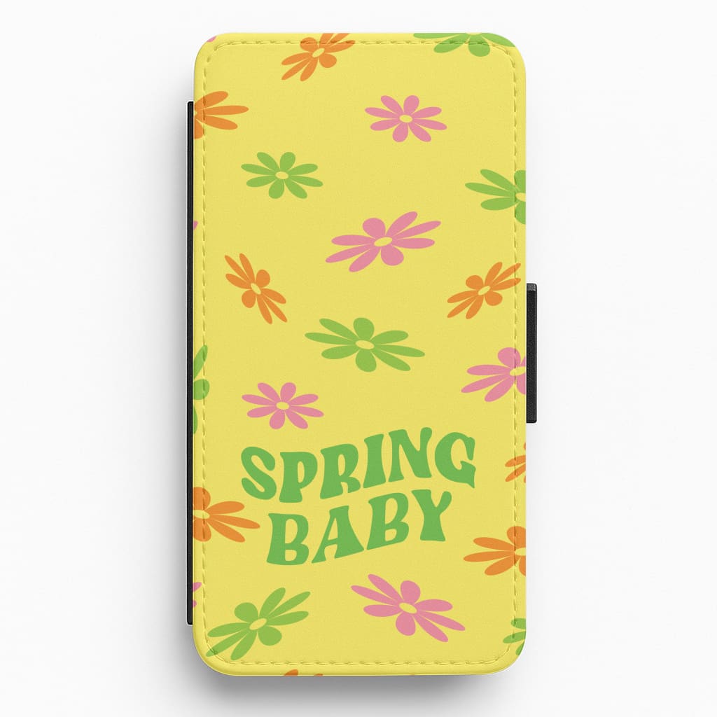 Spring Baby Retro Pattern Flip / Wallet Phone Case