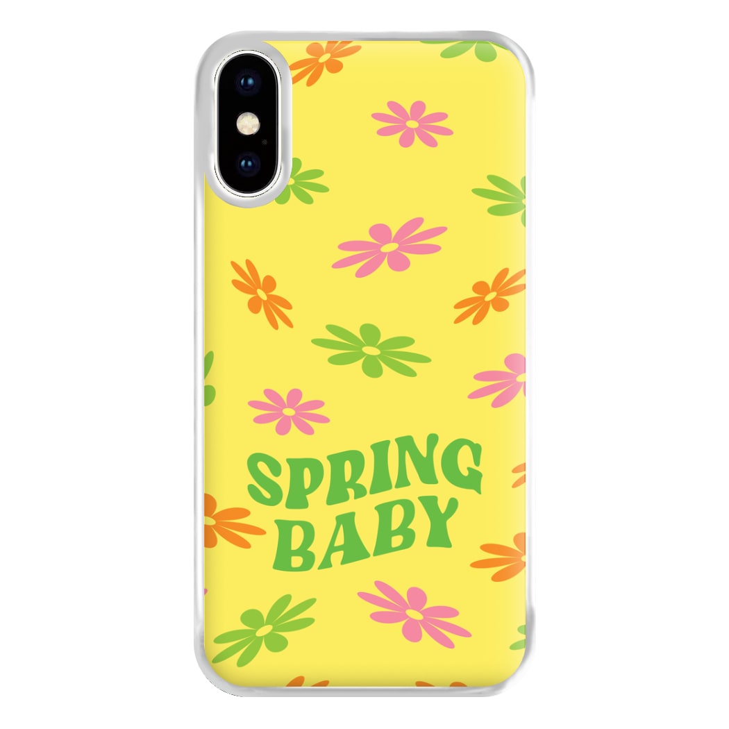 Spring Baby Retro Pattern Phone Case for iPhone XS Max