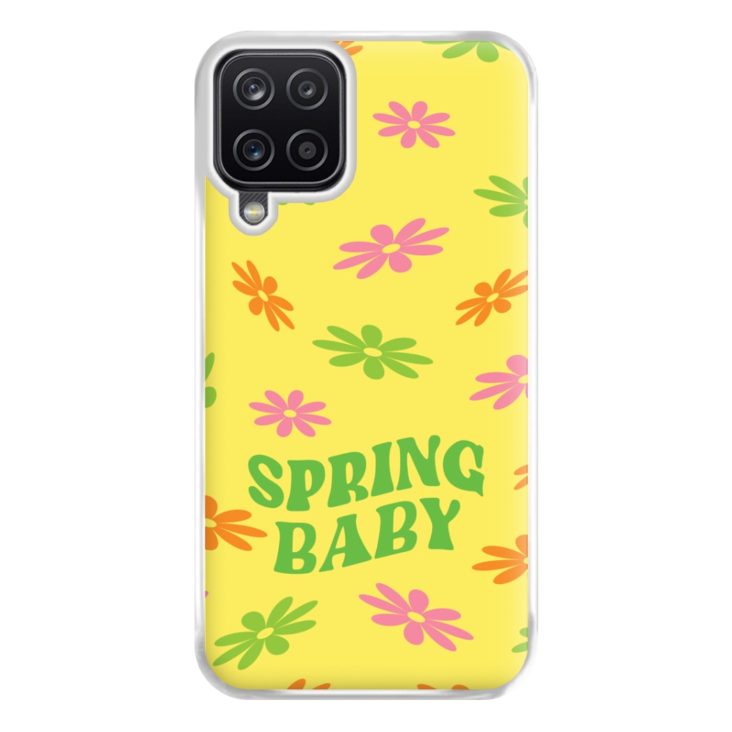 Spring Baby Retro Pattern Phone Case for Galaxy A12