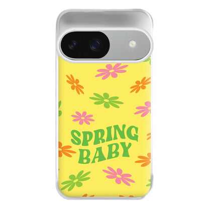 Spring Baby Retro Pattern Phone Case for Google Pixel 9 / 9 Pro