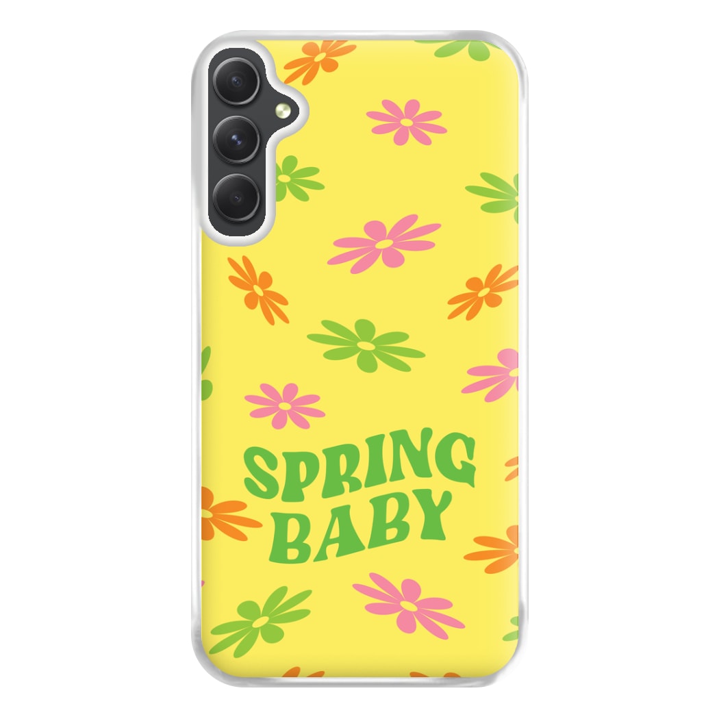 Spring Baby Retro Pattern Phone Case for Galaxy A34