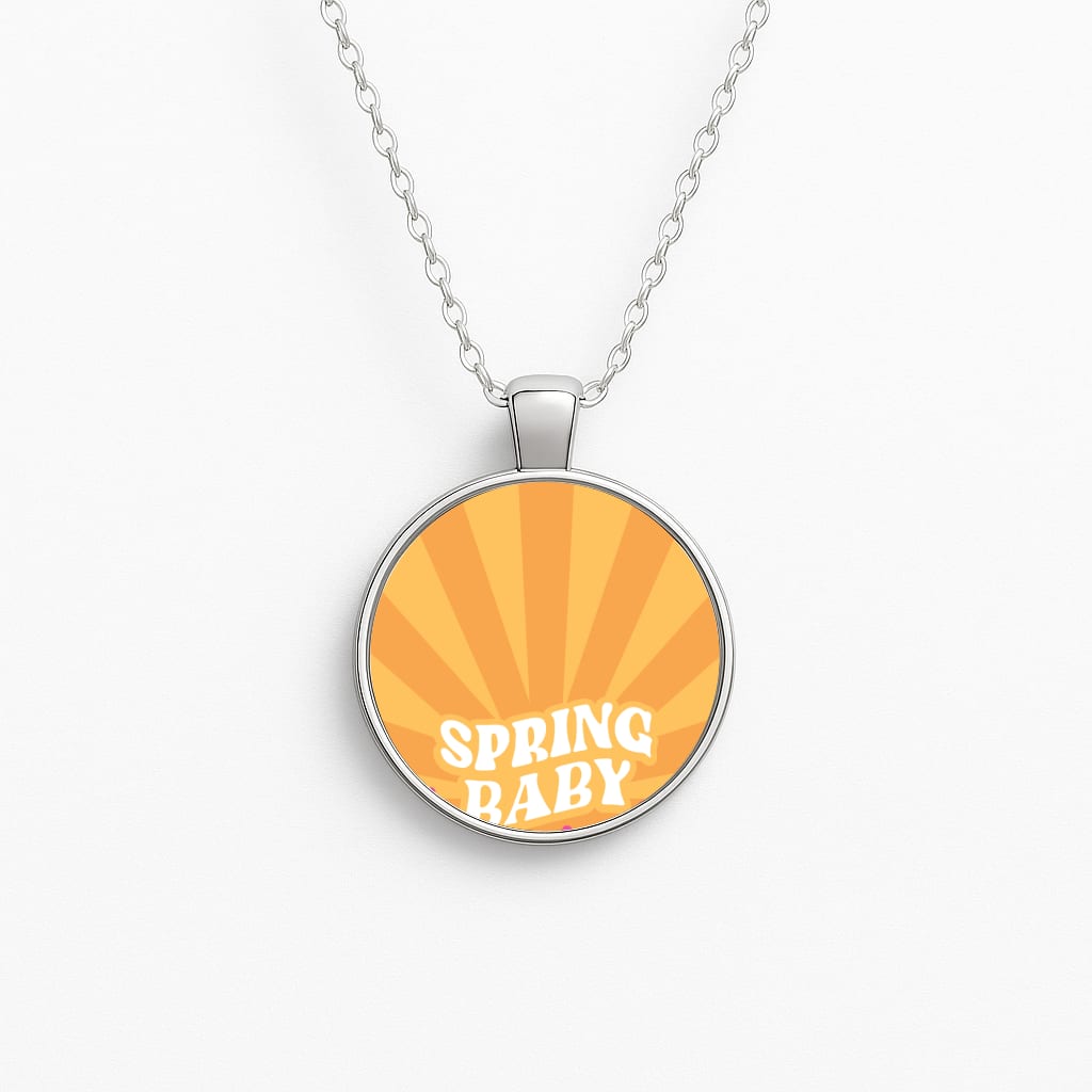 Spring Baby Retro  Circle Necklace