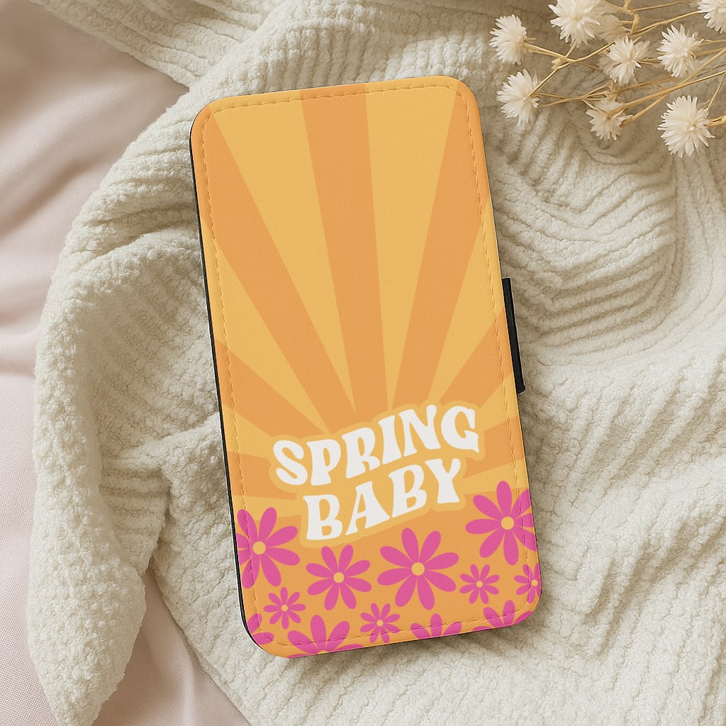 Spring Baby Retro  Wallet Phone Case