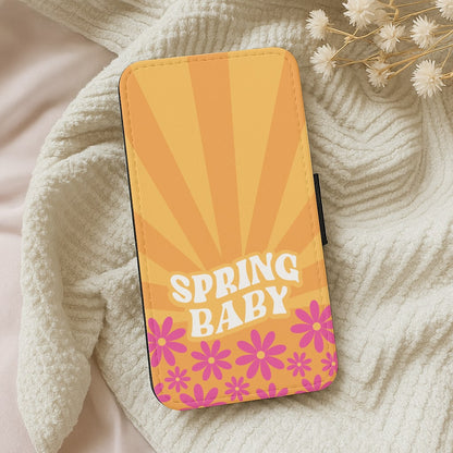 Spring Baby Retro  Wallet Phone Case
