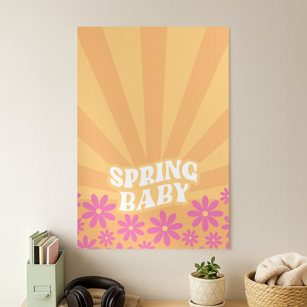 Spring Baby Retro  Poster